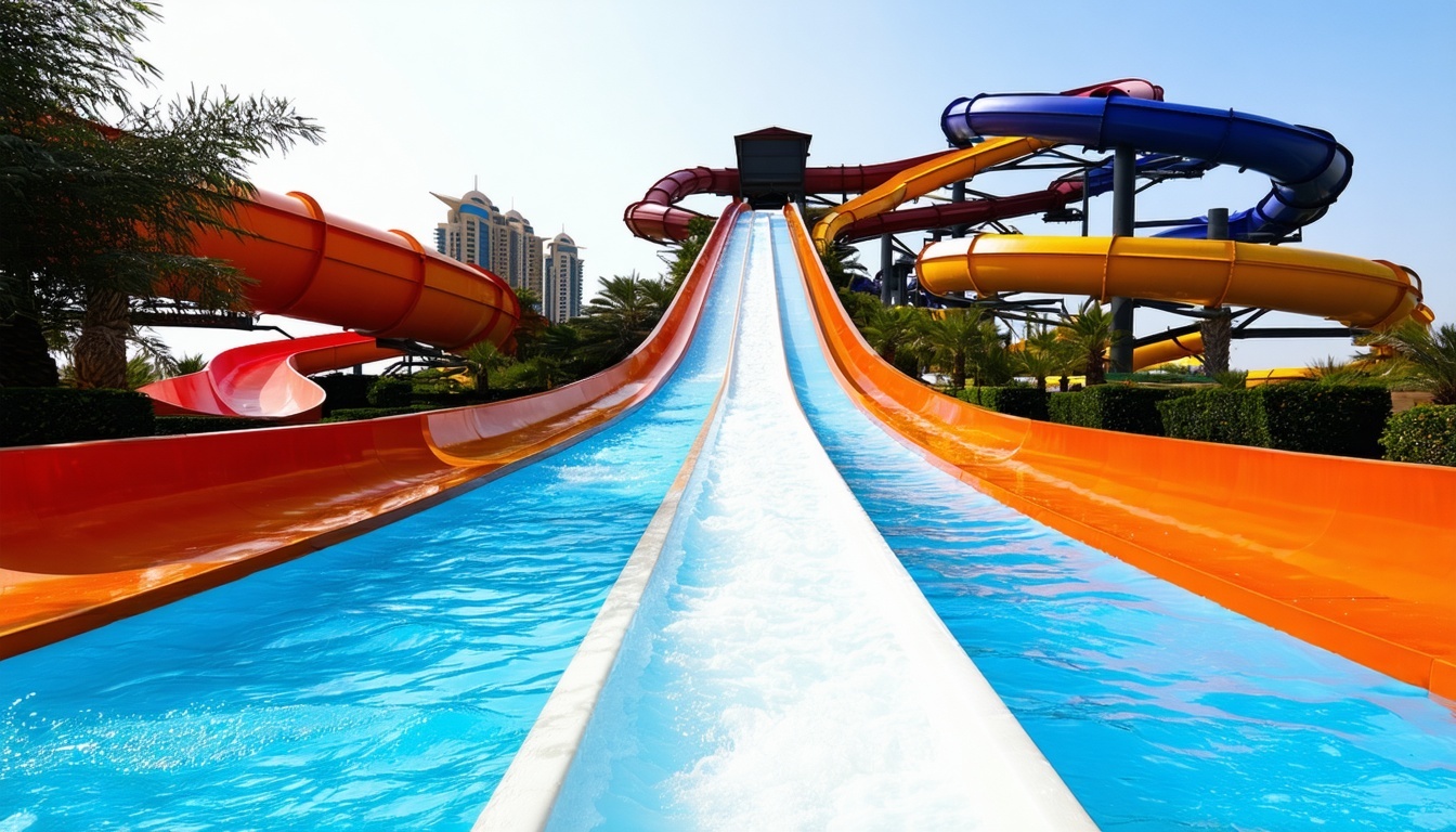 Thrilling Water Slides at Water Park Dubai
